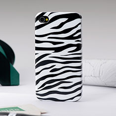 Custodia Plastica Rigida Zebra per Apple iPhone 4 Nero