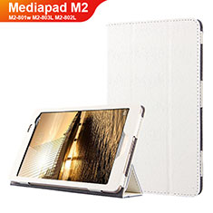 Custodia Portafoglio In Pelle con Stand L01 per Huawei Mediapad M2 8 M2-801w M2-803L M2-802L Bianco