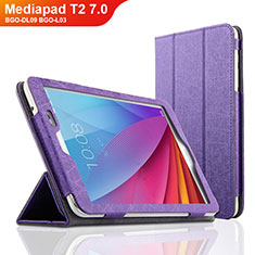 Custodia Portafoglio In Pelle con Stand L01 per Huawei Mediapad T2 7.0 BGO-DL09 BGO-L03 Viola