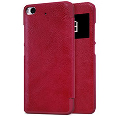 Custodia Portafoglio In Pelle con Stand per Xiaomi Mi 5S 4G Rosso