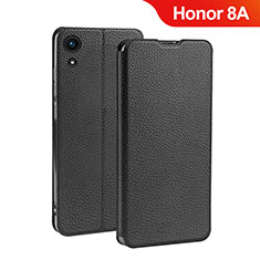 Custodia Portafoglio In Pelle con Supporto L01 per Huawei Honor 8A Nero