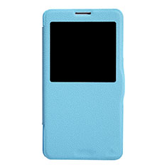 Custodia Portafoglio In Pelle con Supporto L01 per Samsung Galaxy Note 3 N9000 Blu