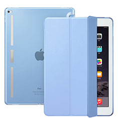 Custodia Portafoglio In Pelle con Supporto L02 per Apple iPad Pro 12.9 Cielo Blu