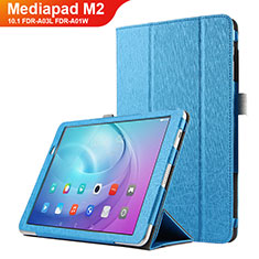 Custodia Portafoglio In Pelle con Supporto L03 per Huawei MediaPad M2 10.1 FDR-A03L FDR-A01W Cielo Blu