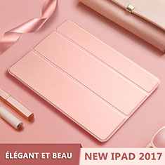 Custodia Portafoglio In Pelle con Supporto L10 per Apple New iPad 9.7 (2017) Oro Rosa