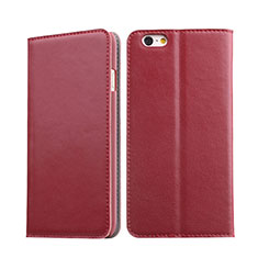 Custodia Portafoglio In Pelle con Supporto per Apple iPhone 6 Plus Rosso