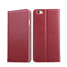 Custodia Portafoglio In Pelle con Supporto per Apple iPhone 6S Rosso