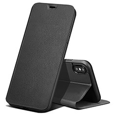 Custodia Portafoglio In Pelle con Supporto per Apple iPhone Xs Max Nero