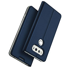 Custodia Portafoglio In Pelle con Supporto per LG G6 Blu