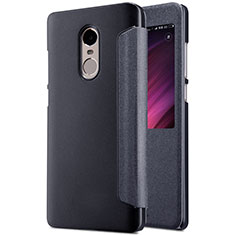 Custodia Portafoglio In Pelle con Supporto per Xiaomi Redmi Note 4X Nero