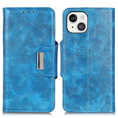 Custodia Portafoglio In Pelle Cover con Supporto A01 per Apple iPhone 13 Blu