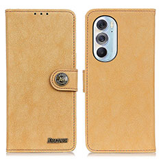 Custodia Portafoglio In Pelle Cover con Supporto A01D per Motorola Moto Edge X30 5G Oro