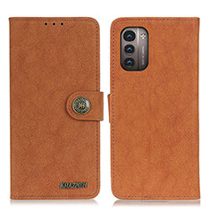 Custodia Portafoglio In Pelle Cover con Supporto A01D per Nokia G11 Marrone