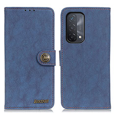 Custodia Portafoglio In Pelle Cover con Supporto A01D per Oppo A74 5G Blu