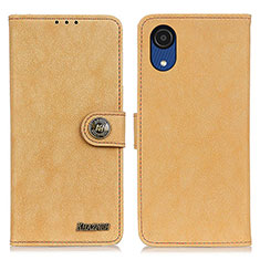 Custodia Portafoglio In Pelle Cover con Supporto A01D per Samsung Galaxy A03 Core Oro