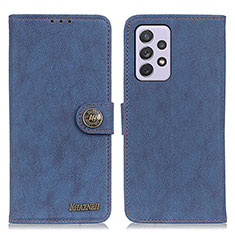 Custodia Portafoglio In Pelle Cover con Supporto A01D per Samsung Galaxy A73 5G Blu