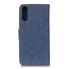 Custodia Portafoglio In Pelle Cover con Supporto A01D per Samsung Galaxy M02 Blu