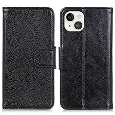 Custodia Portafoglio In Pelle Cover con Supporto A02 per Apple iPhone 14 Plus Nero