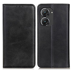 Custodia Portafoglio In Pelle Cover con Supporto A02D per Asus Zenfone 9 Nero