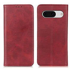 Custodia Portafoglio In Pelle Cover con Supporto A02D per Google Pixel 8a 5G Rosso