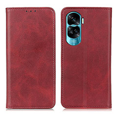Custodia Portafoglio In Pelle Cover con Supporto A02D per Huawei Honor 90 Lite 5G Rosso