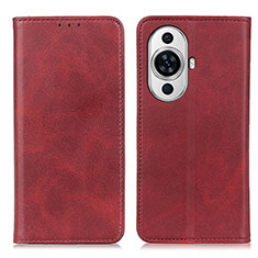 Custodia Portafoglio In Pelle Cover con Supporto A02D per Huawei Nova 11 Rosso