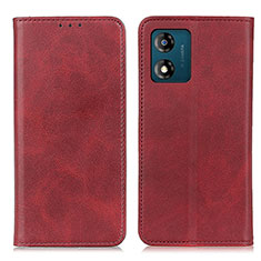 Custodia Portafoglio In Pelle Cover con Supporto A02D per Motorola Moto E13 Rosso