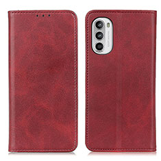 Custodia Portafoglio In Pelle Cover con Supporto A02D per Motorola Moto Edge (2022) 5G Rosso