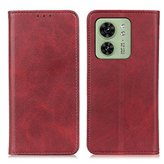 Custodia Portafoglio In Pelle Cover con Supporto A02D per Motorola Moto Edge (2023) 5G Rosso