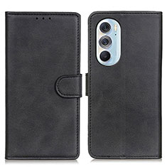 Custodia Portafoglio In Pelle Cover con Supporto A02D per Motorola Moto Edge 30 Pro 5G Nero