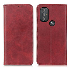 Custodia Portafoglio In Pelle Cover con Supporto A02D per Motorola Moto G Play (2023) Rosso