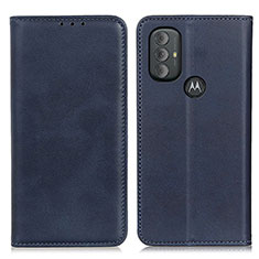 Custodia Portafoglio In Pelle Cover con Supporto A02D per Motorola Moto G Power (2022) Blu