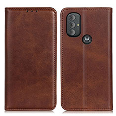 Custodia Portafoglio In Pelle Cover con Supporto A02D per Motorola Moto G Power (2022) Marrone