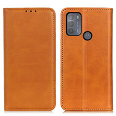 Custodia Portafoglio In Pelle Cover con Supporto A02D per Motorola Moto G50 Marrone Chiaro