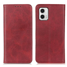 Custodia Portafoglio In Pelle Cover con Supporto A02D per Motorola Moto G73 5G Rosso