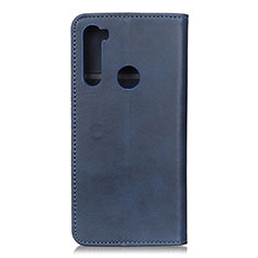 Custodia Portafoglio In Pelle Cover con Supporto A02D per Motorola Moto One Fusion Plus Blu