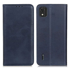 Custodia Portafoglio In Pelle Cover con Supporto A02D per Nokia C2 2nd Edition Blu