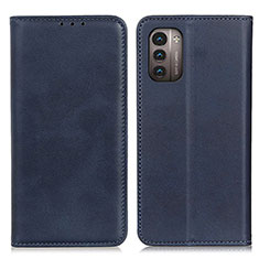 Custodia Portafoglio In Pelle Cover con Supporto A02D per Nokia G11 Blu