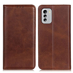 Custodia Portafoglio In Pelle Cover con Supporto A02D per Nokia G60 5G Marrone