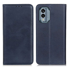 Custodia Portafoglio In Pelle Cover con Supporto A02D per Nokia X30 5G Blu