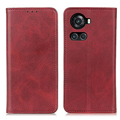 Custodia Portafoglio In Pelle Cover con Supporto A02D per OnePlus 10R 5G Rosso