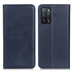 Custodia Portafoglio In Pelle Cover con Supporto A02D per Oppo A56 5G Blu