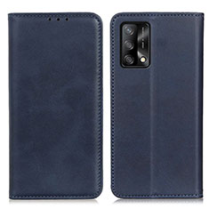 Custodia Portafoglio In Pelle Cover con Supporto A02D per Oppo F19s Blu