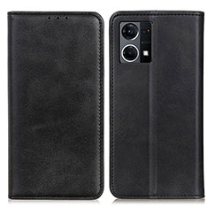 Custodia Portafoglio In Pelle Cover con Supporto A02D per Oppo F21 Pro 4G Nero