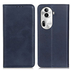 Custodia Portafoglio In Pelle Cover con Supporto A02D per Oppo Reno11 Pro 5G Blu