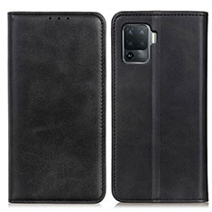 Custodia Portafoglio In Pelle Cover con Supporto A02D per Oppo Reno5 F Nero