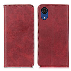 Custodia Portafoglio In Pelle Cover con Supporto A02D per Samsung Galaxy A03 Core Rosso