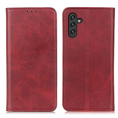 Custodia Portafoglio In Pelle Cover con Supporto A02D per Samsung Galaxy A04s Rosso