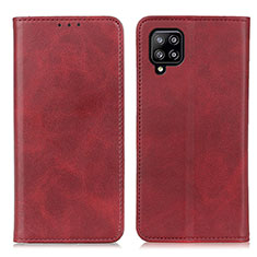 Custodia Portafoglio In Pelle Cover con Supporto A02D per Samsung Galaxy A22 4G Rosso