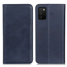 Custodia Portafoglio In Pelle Cover con Supporto A02D per Samsung Galaxy F02S SM-E025F Blu
